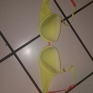 Bright neon yellow bra